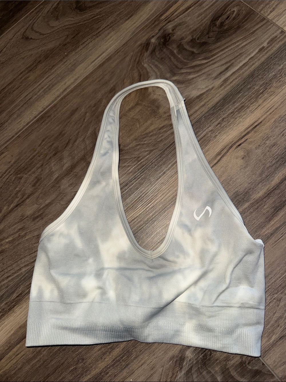 TLF Seamless Light Gray Tie-Dye halter  Bralette